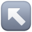up-left arrow on Facebook