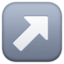 up-right arrow on Facebook