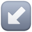 down-left arrow on Facebook