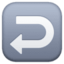 right arrow curving left on Facebook