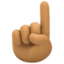 index pointing up: medium skin tone on Facebook