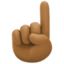 index pointing up: medium-dark skin tone on Facebook
