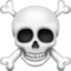 skull and crossbones on Facebook
