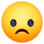 frowning face on Facebook
