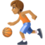 person bouncing ball: medium skin tone on Facebook