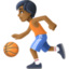 person bouncing ball: medium-dark skin tone on Facebook