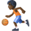 person bouncing ball: dark skin tone on Facebook