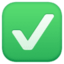 check mark button on Facebook