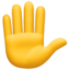 raised hand on Facebook