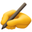 writing hand on Facebook