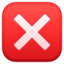 cross mark button on Facebook