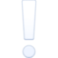 white exclamation mark on Facebook
