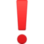 red exclamation mark on Facebook
