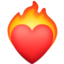 heart on fire on Facebook