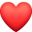 red heart on Facebook