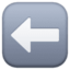 left arrow on Facebook
