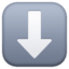 down arrow on Facebook