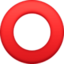 hollow red circle on Facebook