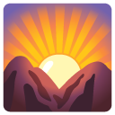 sunrise over mountains on Google