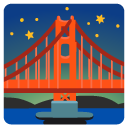 bridge at night on Google