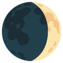 waxing crescent moon on Google