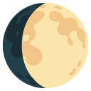 waxing gibbous moon on Google