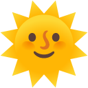 sun with face on Google