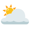 sun behind large cloud on Google