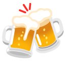 clinking beer mugs on Google