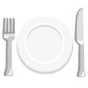 fork and knife with plate on Google