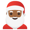 Santa Claus: medium-dark skin tone on Google