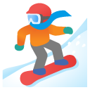 snowboarder: medium-dark skin tone on Google