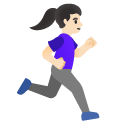 woman running facing right: light skin tone on Google