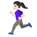 woman running: light skin tone on Google