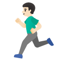 man running: light skin tone on Google