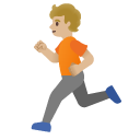 person running: medium-light skin tone on Google