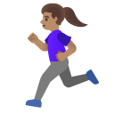 woman running: medium skin tone on Google