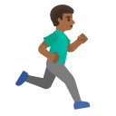 man running facing right: medium-dark skin tone on Google