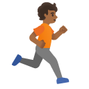 person running facing right: medium-dark skin tone on Google