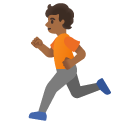 person running: medium-dark skin tone on Google