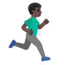 man running facing right: dark skin tone on Google