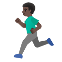 man running: dark skin tone on Google