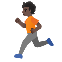 person running: dark skin tone on Google