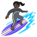 woman surfing: dark skin tone on Google