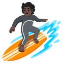 person surfing: dark skin tone on Google