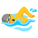 man swimming on Google