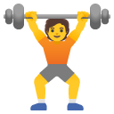 person lifting weights on Google