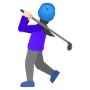 woman golfing: light skin tone on Google