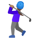 woman golfing: medium skin tone on Google