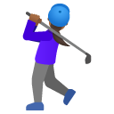 woman golfing: medium-dark skin tone on Google